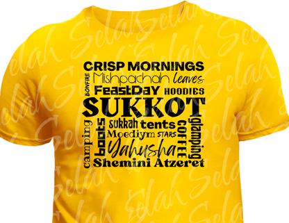 Sukkot Word Art Shirt