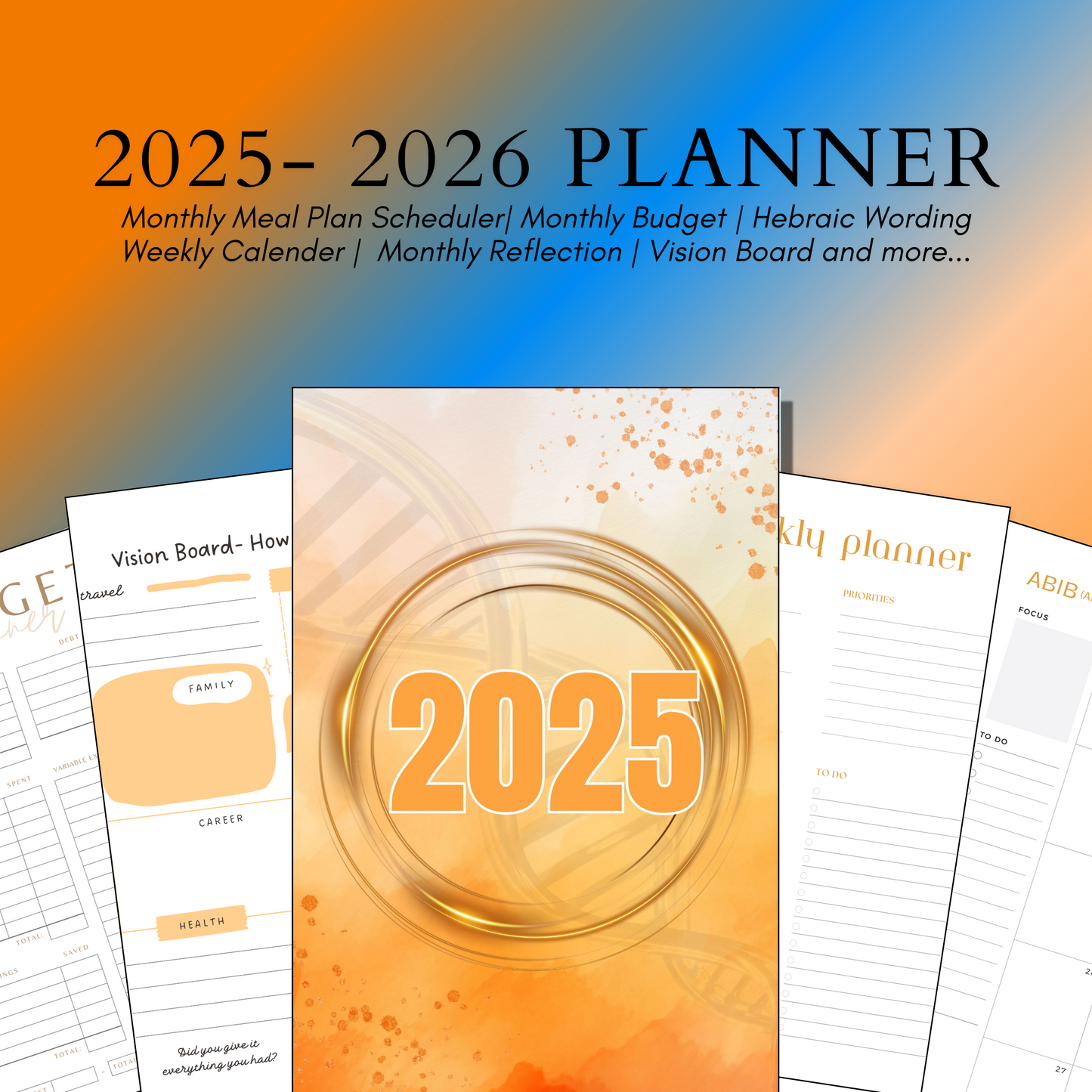 2025-2026 Hebraic Planner